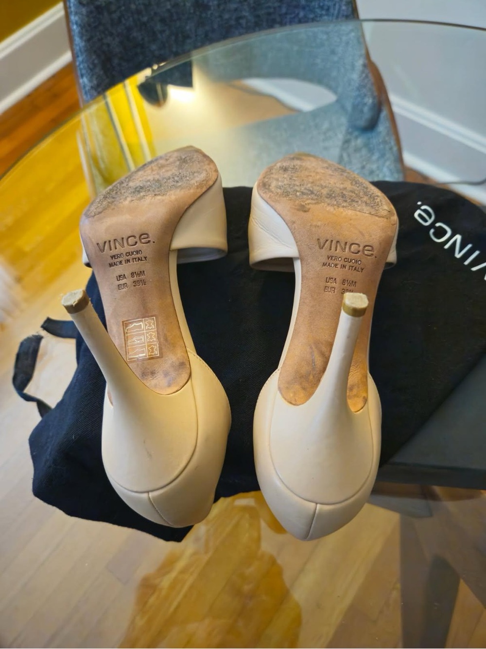 Vince Beige Pointed-Toe D'Orsay Pumps - Picture 2 of 3